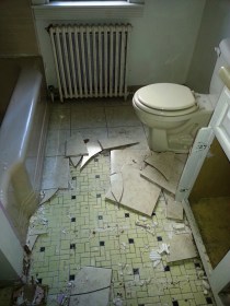 Demo - Bathroom Tile, more tile